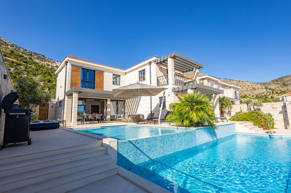 Luxury Villa Anna with private pool and Jet pool near Dubrovnik