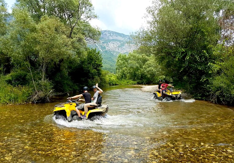 Going through the river was not only cooling but great fun-Kojan Koral quad biking