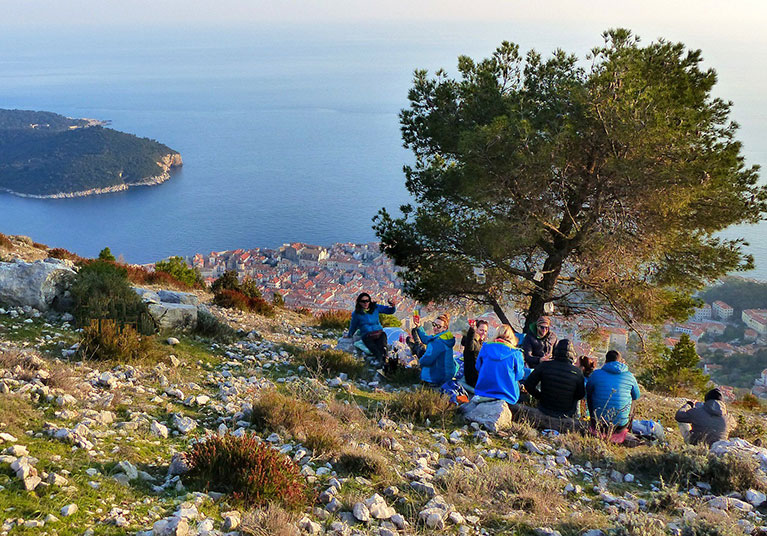 Hiking Dubrovnik-A well earned picnic